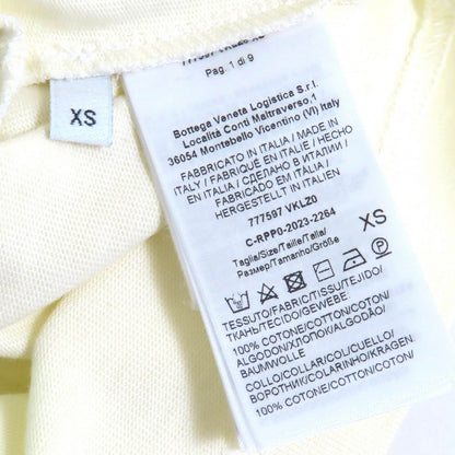 Bottegaveneta Short Sleeve T-Shirt 777597 Cotton Cream Type Xs