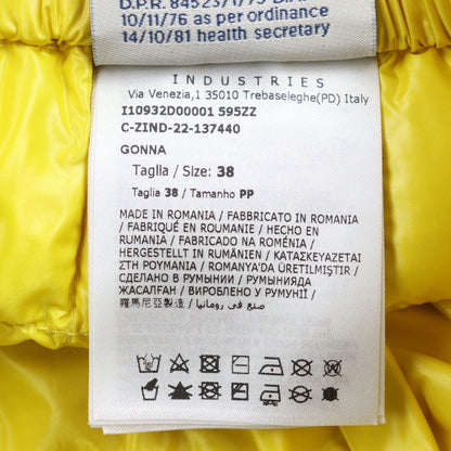 Moncler Skirt I10932D00001 Nylon Yellow Gonna 38