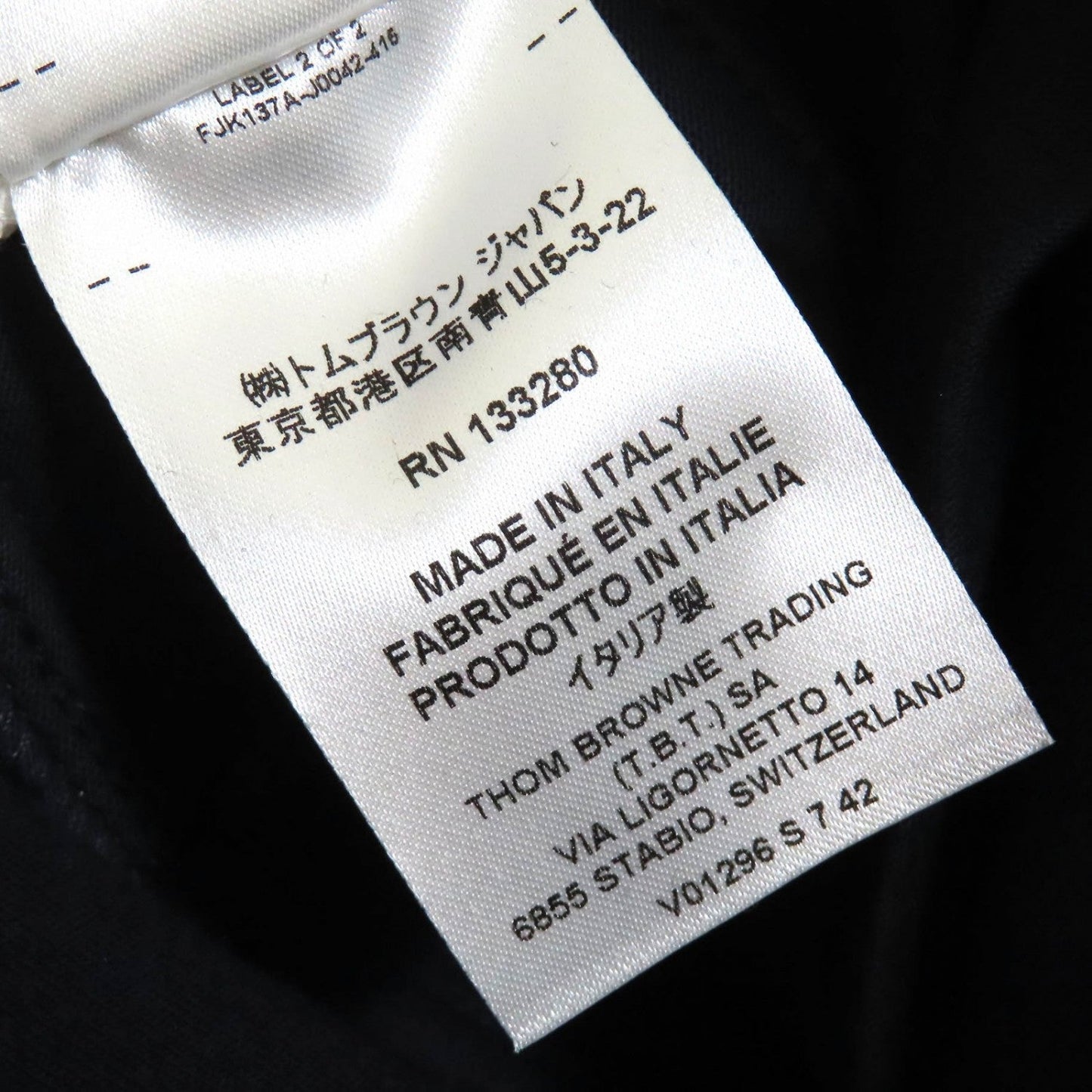 Thom Browne Mini Skirt Fjk137A-J0042-415 Cotton Navy White Tech Twill Mini Skirt 36