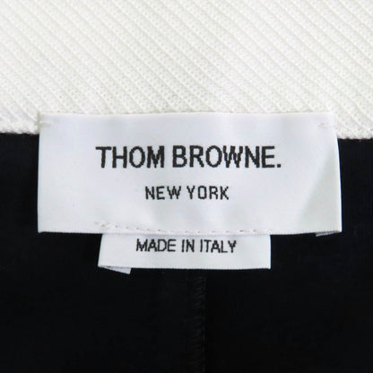 Thom Browne Mini Skirt Fjk137A-J0042-415 Cotton Navy White Tech Twill Mini Skirt 36
