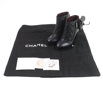 Chanel Ankle Boots G26164 Leather Black 36