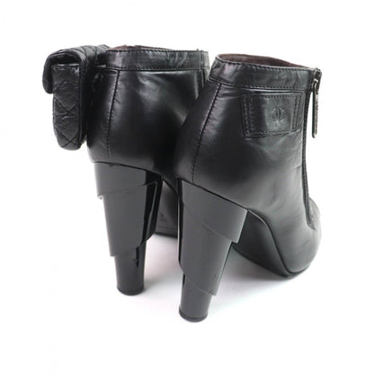 Chanel Ankle Boots G26164 Leather Black 36