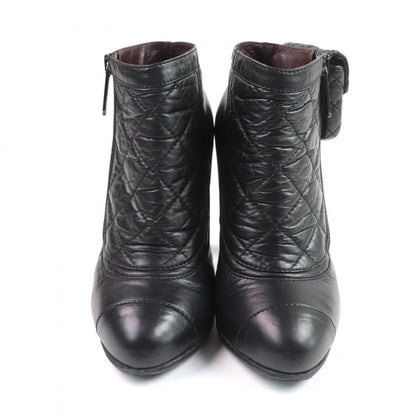Chanel Ankle Boots G26164 Leather Black 36