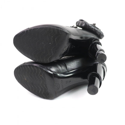 Chanel Ankle Boots G26164 Leather Black 36
