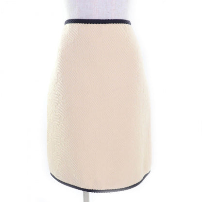 Gucci Tight Skirt 577898 Wool Ivory Navy 36