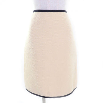 Gucci Tight Skirt 577898 Wool Ivory Navy 36