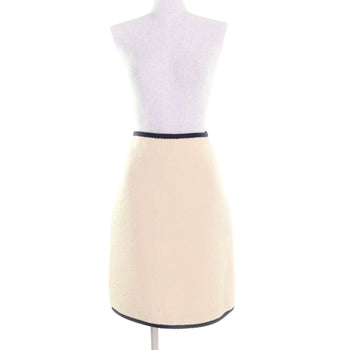 Gucci Tight Skirt 577898 Wool Ivory Navy 36
