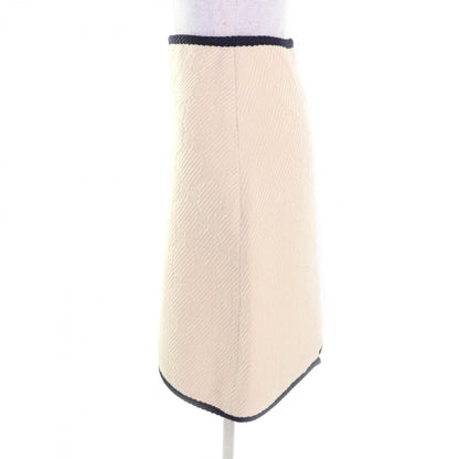 Gucci Tight Skirt 577898 Wool Ivory Navy 36