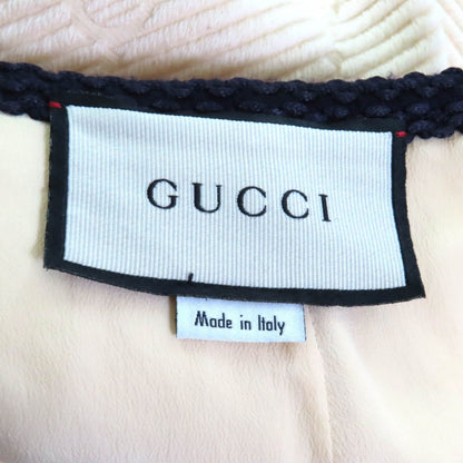 Gucci Tight Skirt 577898 Wool Ivory Navy 36