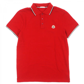 Moncler Short Sleeve Polo Shirt Cotton Red S