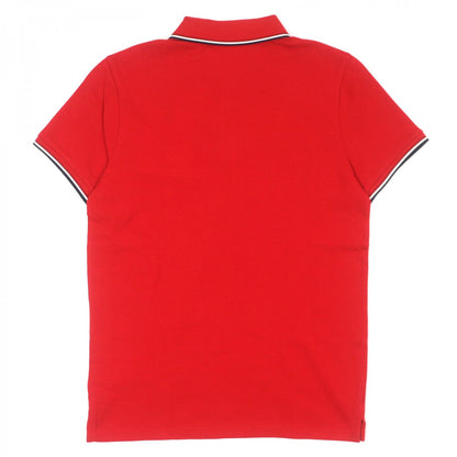 Moncler Short Sleeve Polo Shirt Cotton Red S