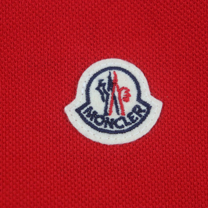 Moncler Short Sleeve Polo Shirt Cotton Red S