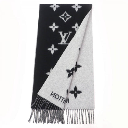 Louis Vuitton Scarf M71040 Cashmere Noir Echarpe Reykjavik