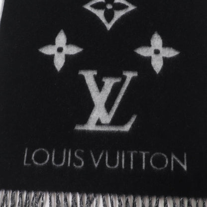 Louis Vuitton Scarf M71040 Cashmere Noir Echarpe Reykjavik