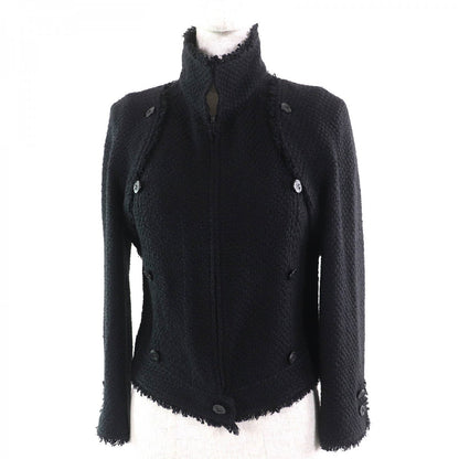 Chanel Jacket 06P P27993 Silk Black 38