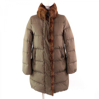 Moncler Down Coat Polyester Brown Type Clematite Clematis