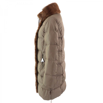 Moncler Down Coat Polyester Brown Type Clematite Clematis