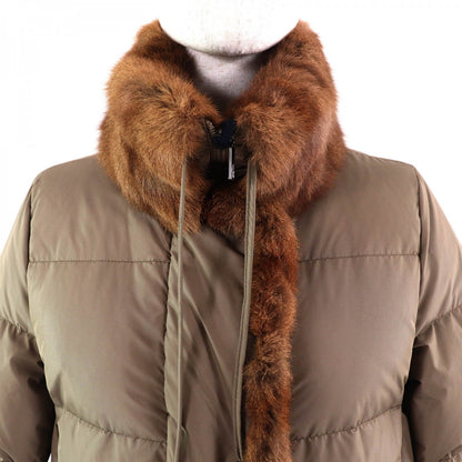 Moncler Down Coat Polyester Brown Type Clematite Clematis