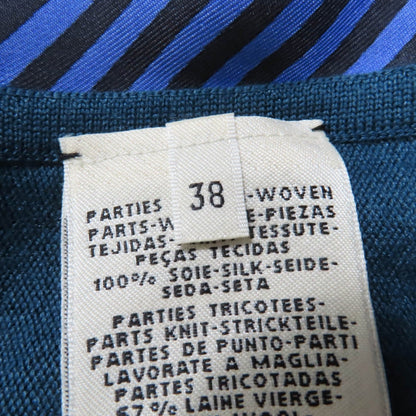 Hermes Tops Silk Blue Green 38