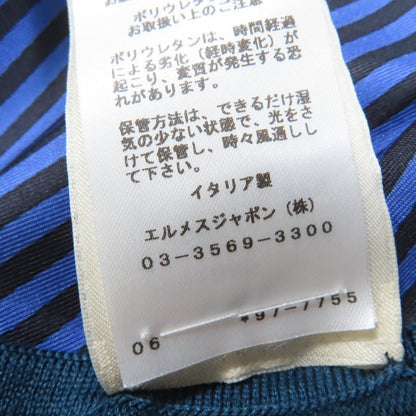 Hermes Tops Silk Blue Green 38