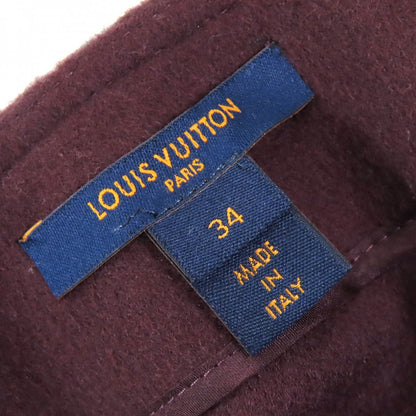Louis Vuitton Mini Skirt 1A90Z6 Wool Brown Gray Monogram Martin Girl 34