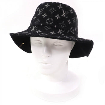 Louis Vuitton Hat M76743 Wool Black Bob Carry On Hat M