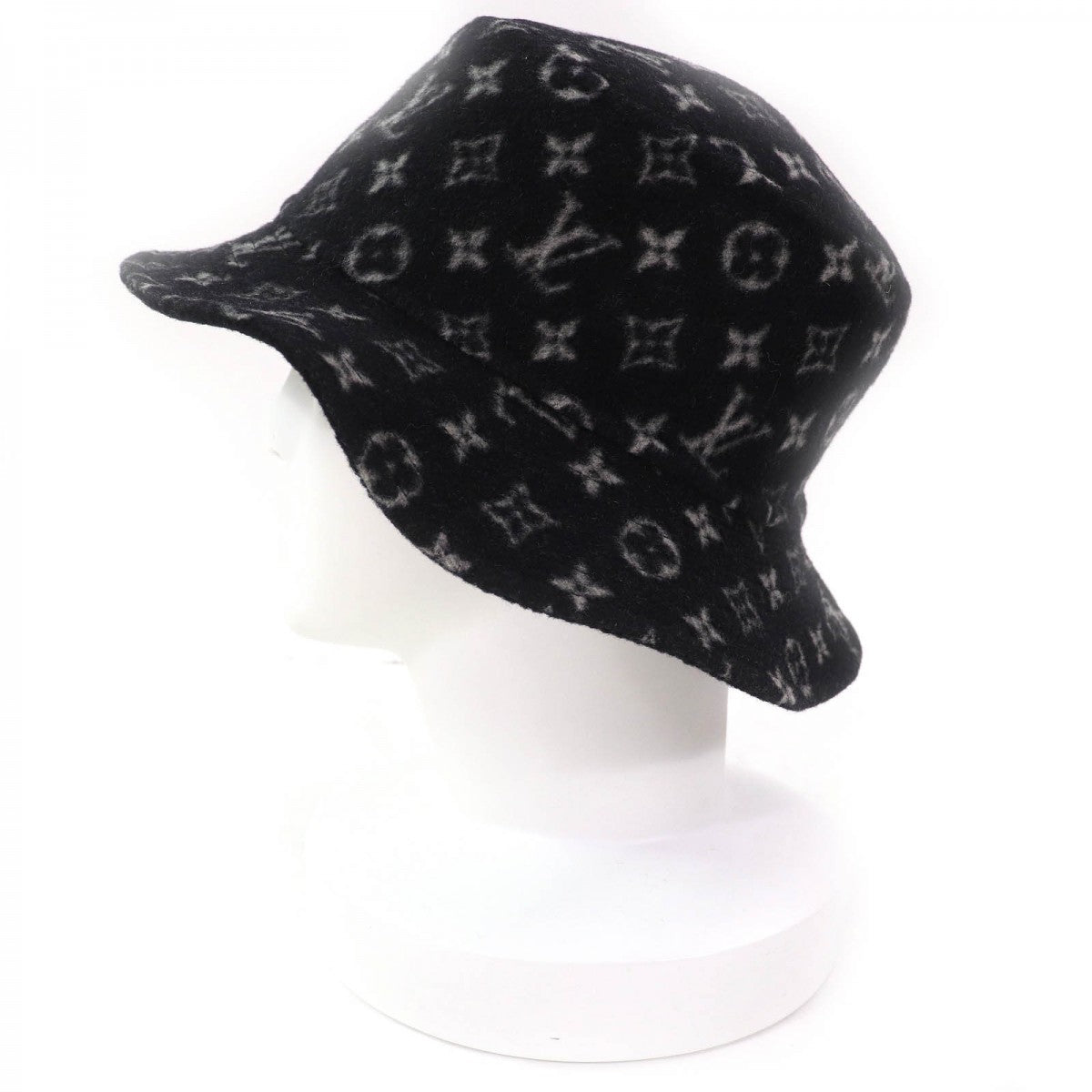 Louis Vuitton Hat M76743 Wool Black Bob Carry On Hat M