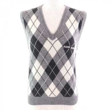 Miumiu Vest Mmv106 Cashmere Gray Type 38