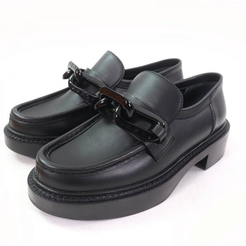 Louis Vuitton Leather Shoes Leather Black Academy Line 34.5