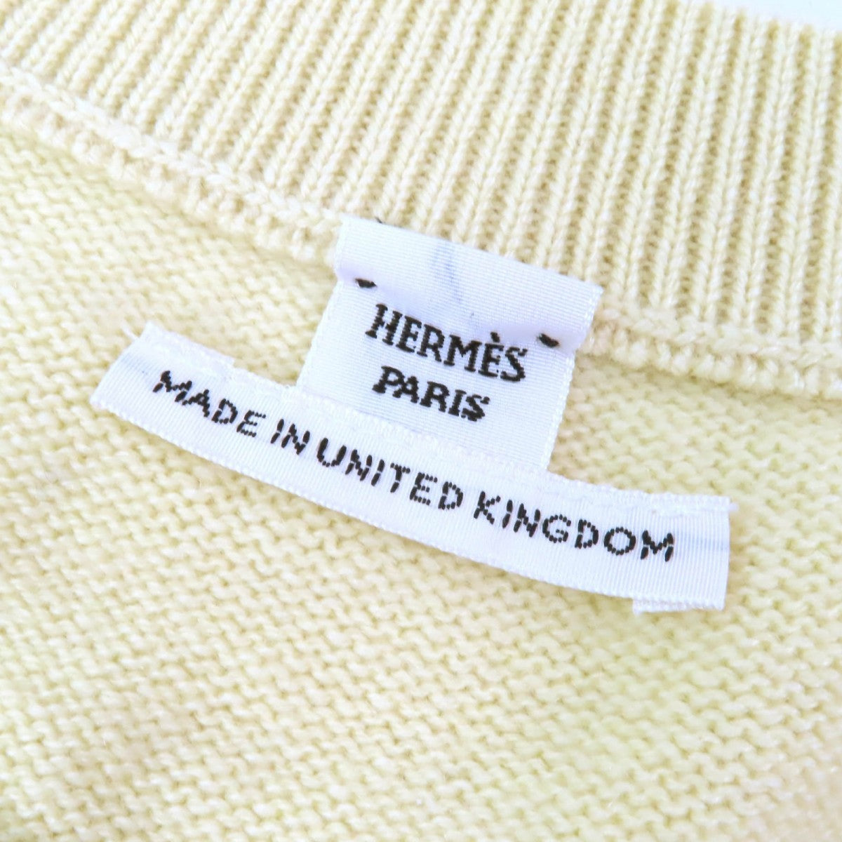 Hermes Knit 2H2603D1 Cashmere Yellow Type 38