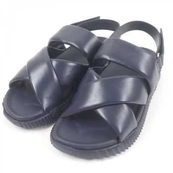 Hermes Sandals Leather Navy Electric 42