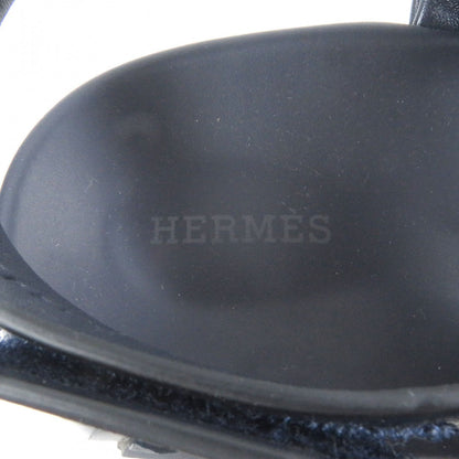 Hermes Sandals Leather Navy Electric 42
