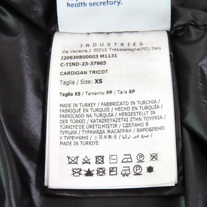 Moncler Down Jacket Nylon Black Cardigan Tricot Xs