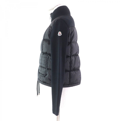 Moncler Down Jacket Nylon Black Cardigan Tricot Xs