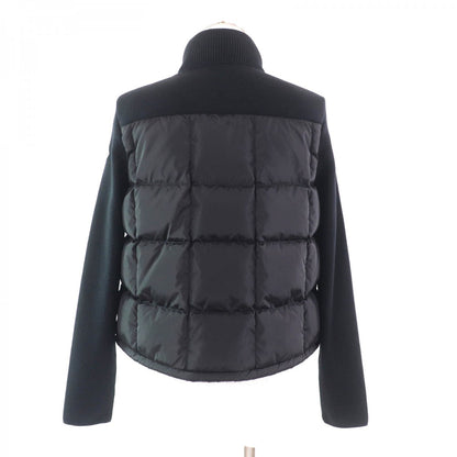 Moncler Down Jacket Nylon Black Cardigan Tricot Xs