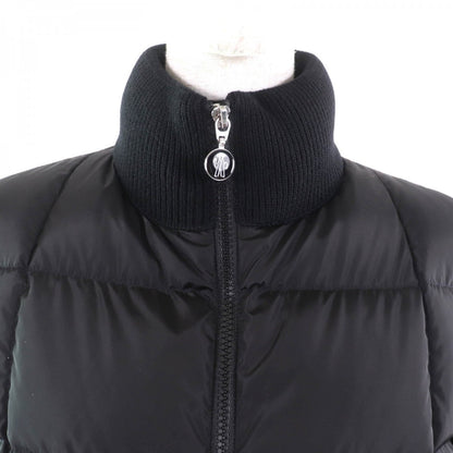 Moncler Down Jacket Nylon Black Cardigan Tricot Xs