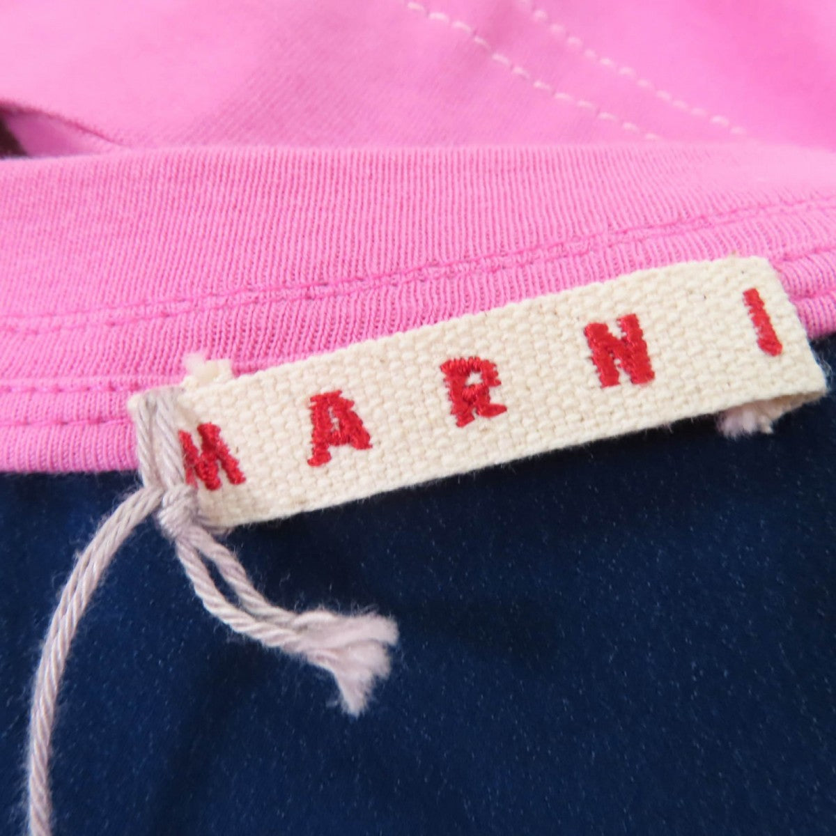 Marni Short Sleeve T-Shirt Cotton Pink Navy 42