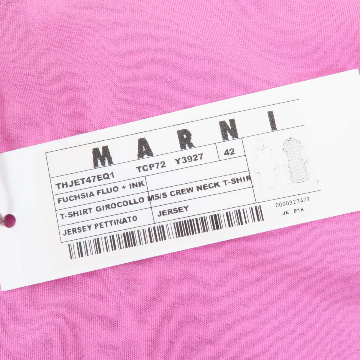 Marni Short Sleeve T-Shirt Cotton Pink Navy 42