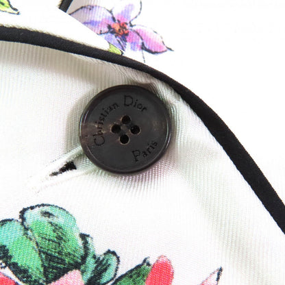 Christian Dior Short Sleeve Shirt 241V29A6845 Silk White Multicolor 40