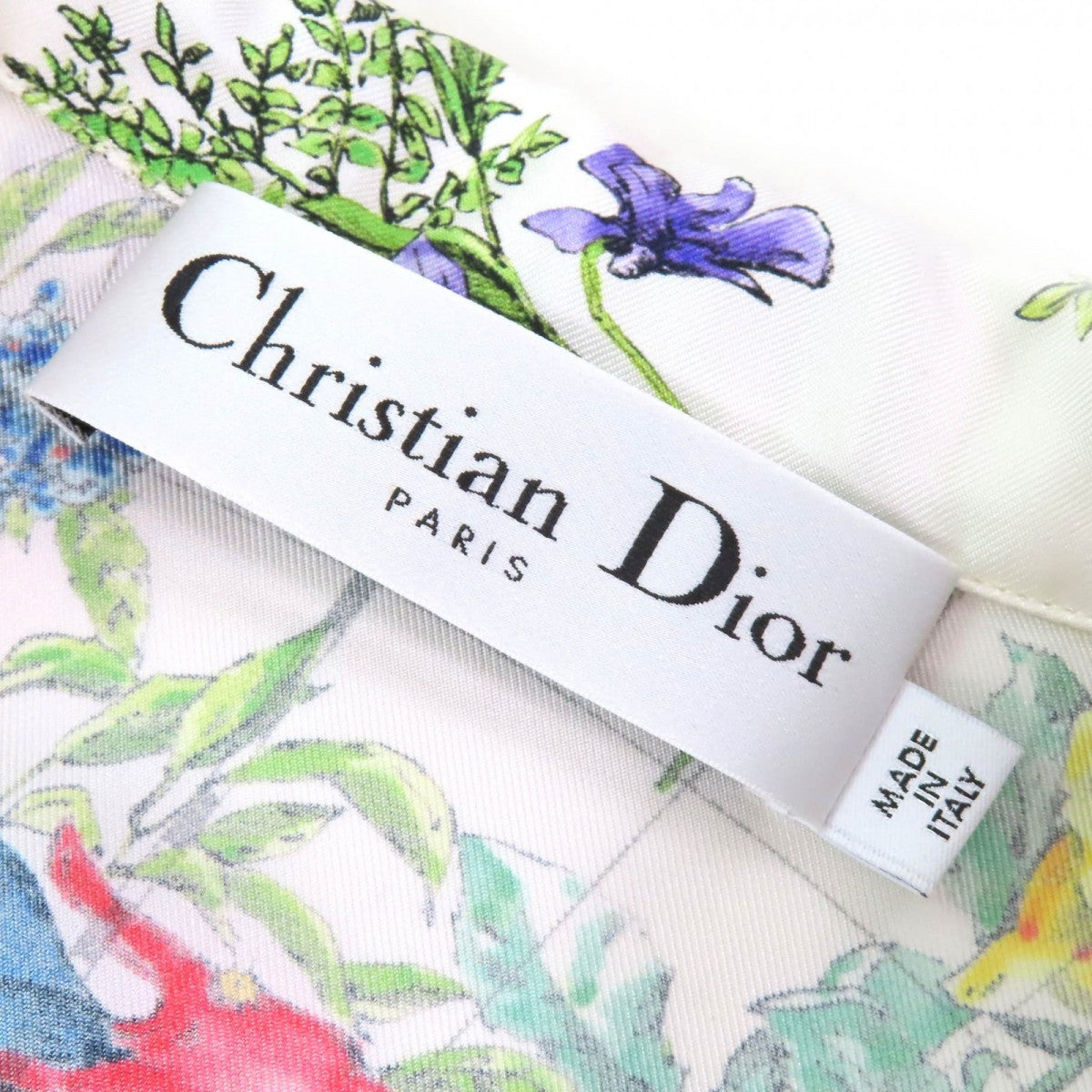 Christian Dior Short Sleeve Shirt 241V29A6845 Silk White Multicolor 40