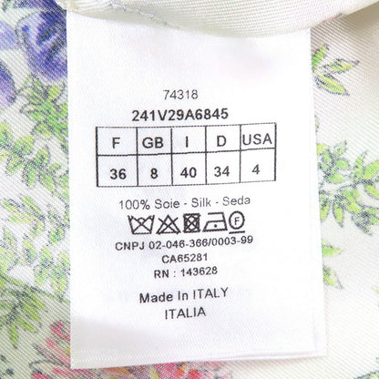 Christian Dior Short Sleeve Shirt 241V29A6845 Silk White Multicolor 40