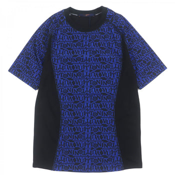 Louis Vuitton Short Sleeve T-Shirt Polyester Blue-Black Snow Technical Xs