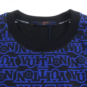 Louis Vuitton Short Sleeve T-Shirt Polyester Blue-Black Snow Technical Xs