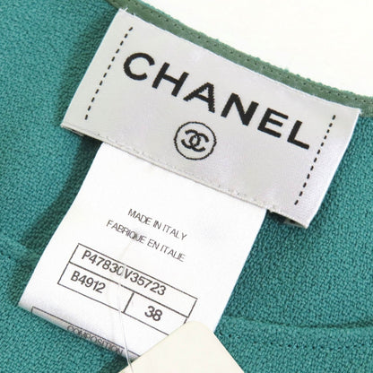 Chanel Tunic P47830 Viscose Green Beige Type Blue 38