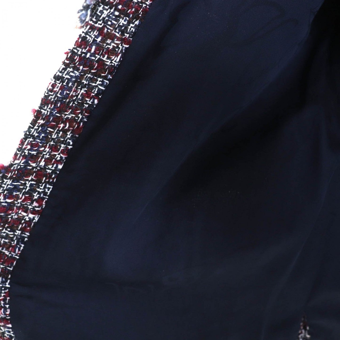 Chanel Jacket P49469 Wool Red Navy Black White 34