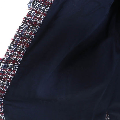 Chanel Jacket P49469 Wool Red Navy Black White 34