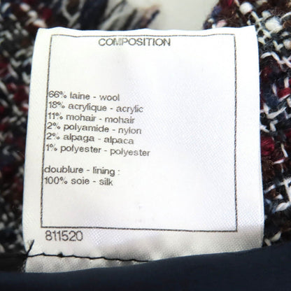 Chanel Jacket P49469 Wool Red Navy Black White 34