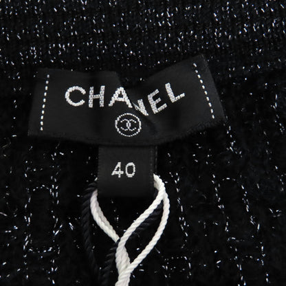 Chanel Mini Skirt 20B P65123 Alpaca Black Silver 40