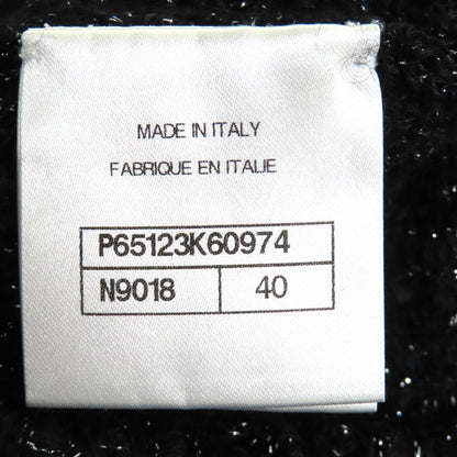 Chanel Mini Skirt 20B P65123 Alpaca Black Silver 40