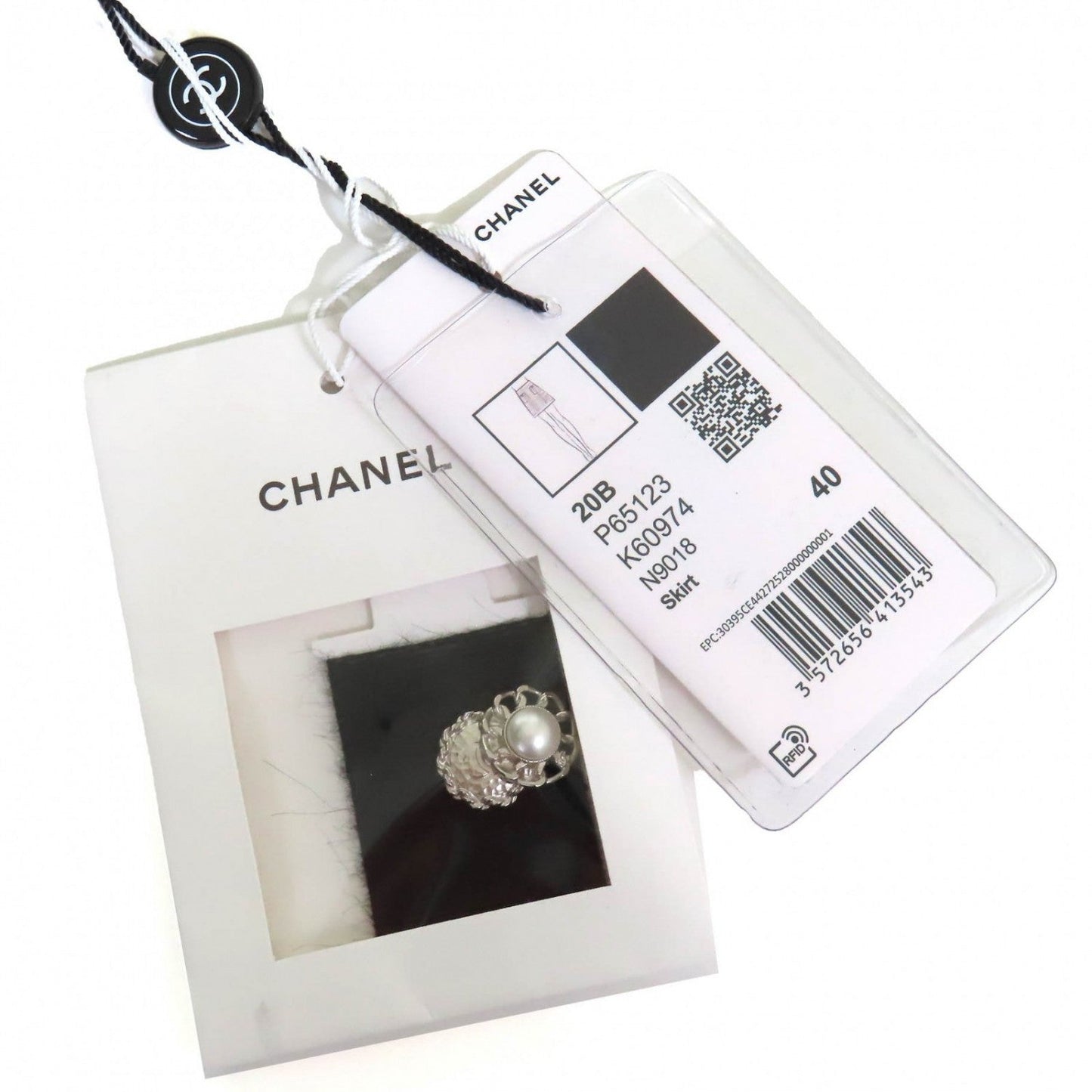 Chanel Mini Skirt 20B P65123 Alpaca Black Silver 40